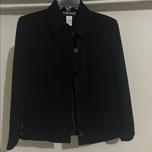 Sag Harbor Black Button-Front Jacket